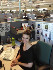 Holly in the Lynnwood Call Center